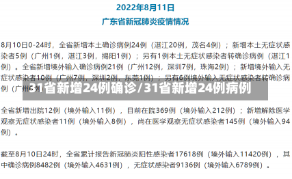 31省新增24例确诊/31省新增24例病例