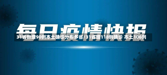 31省份增90例本土确诊分布多省/31省增118例确诊 本土106例