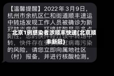 北京1例感染者涉顺丰快递(北京顺丰新冠)