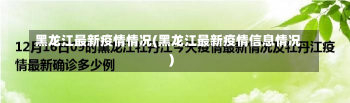 黑龙江最新疫情情况(黑龙江最新疫情信息情况)