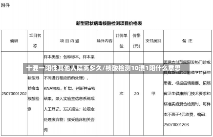 十混一阳性其他人隔离多久/核酸检测10混1阳什么意思