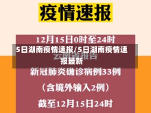 5日湖南疫情速报/5日湖南疫情速报最新