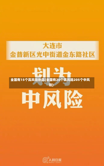 全国有15个高风险地区(全国有20个高风险205个中风险)