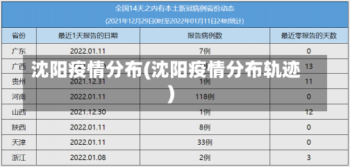 沈阳疫情分布(沈阳疫情分布轨迹)