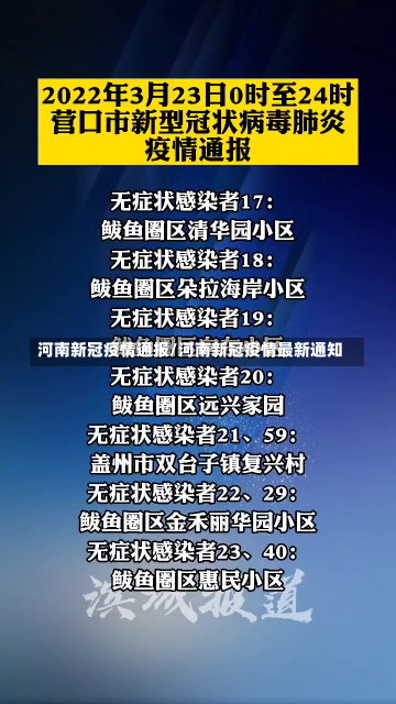 河南新冠疫情通报/河南新冠疫情最新通知