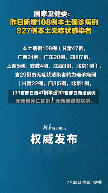 【31省昨日增47例本土,31省昨日新增病例】