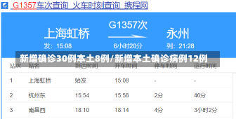 新增确诊30例本土8例/新增本土确诊病例12例