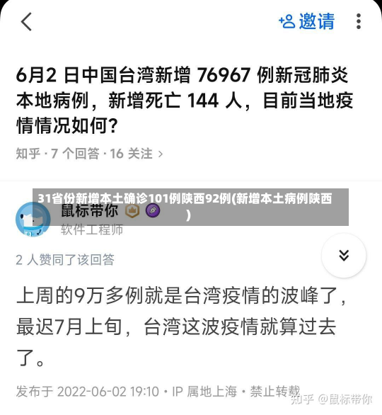 31省份新增本土确诊101例陕西92例(新增本土病例陕西)