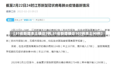 【31省新增本土确诊7例,31省新增确诊107例本土90例】