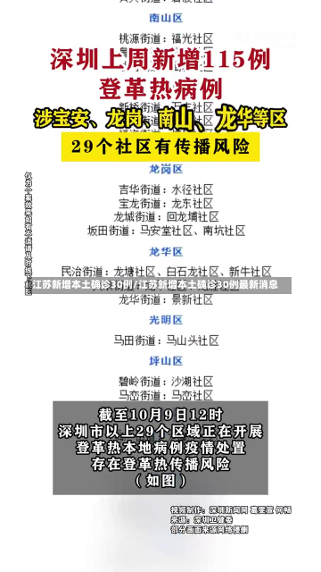 江苏新增本土确诊30例/江苏新增本土确诊30例最新消息