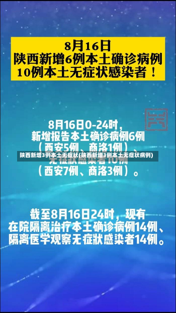 陕西新增3例本土无症状(陕西新增3例本土无症状病例)