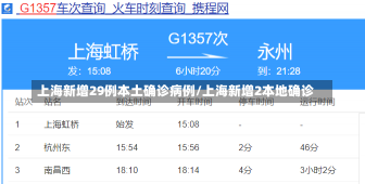 上海新增29例本土确诊病例/上海新增2本地确诊