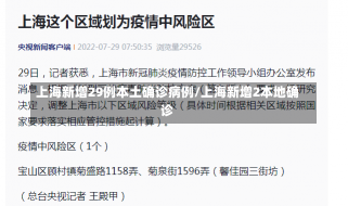 上海新增29例本土确诊病例/上海新增2本地确诊