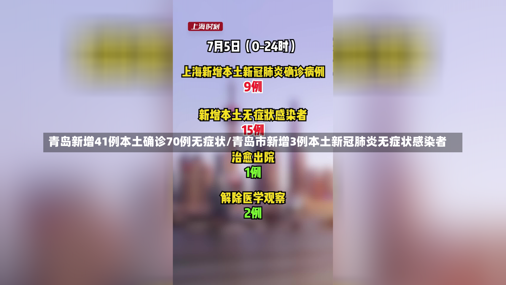 青岛新增41例本土确诊70例无症状/青岛市新增3例本土新冠肺炎无症状感染者