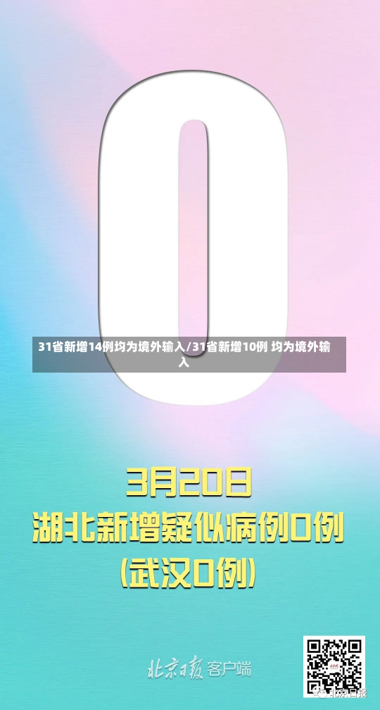 31省新增14例均为境外输入/31省新增10例 均为境外输入