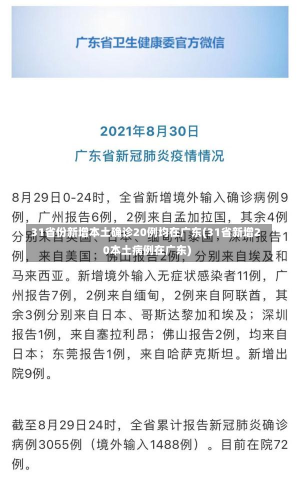 31省份新增本土确诊20例均在广东(31省新增20本土病例在广东)