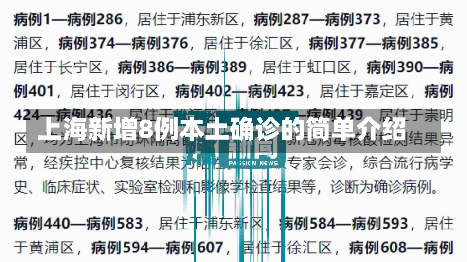 上海新增8例本土确诊的简单介绍