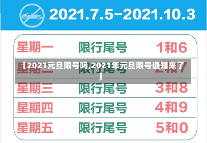 【2021元旦限号吗,2021年元旦限号通知来了】