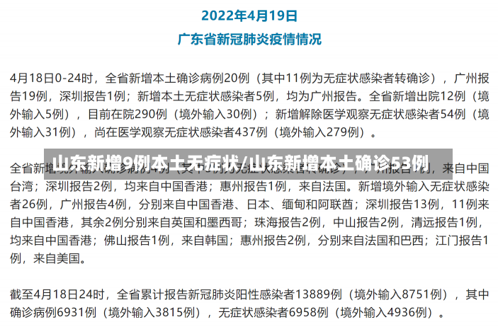 山东新增9例本土无症状/山东新增本土确诊53例