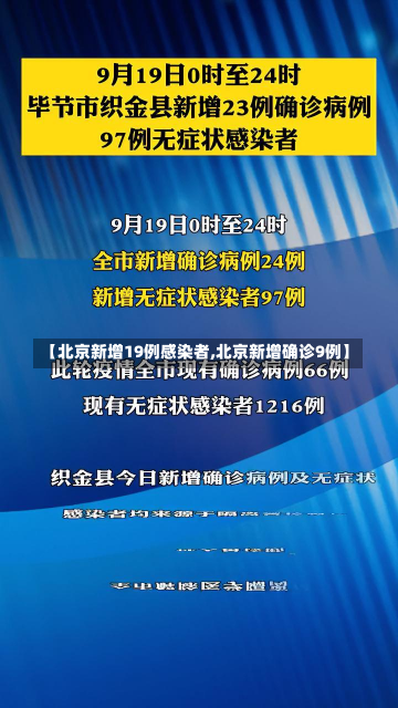 【北京新增19例感染者,北京新增确诊9例】