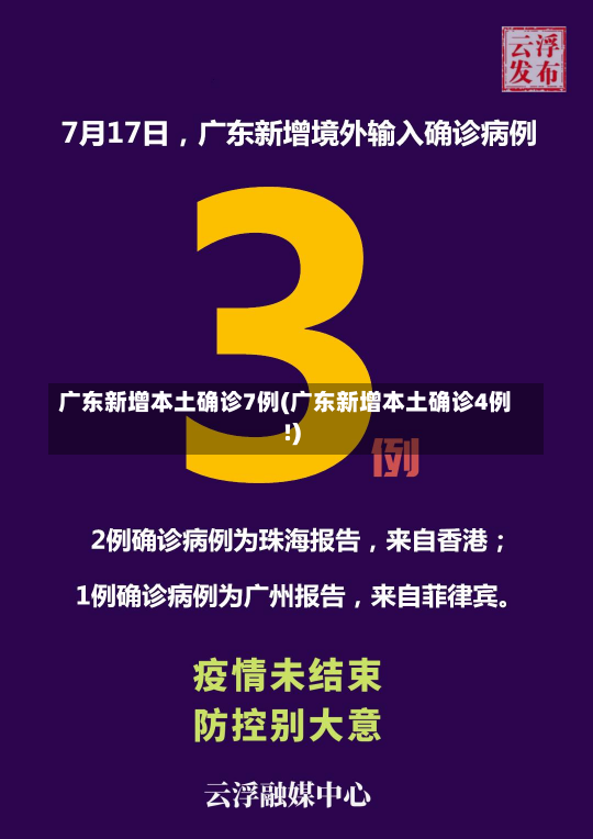 广东新增本土确诊7例(广东新增本土确诊4例!)